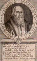 Schwenckfeld von Ossig, Kaspar, 1490 - 1561, Ossig bei Lben, Ulm, Frderer der Reformation in Schlesien. Hofrat des Herzogs Friedrich II. von Liegnitz, in Oels, Brieg, Mnsterberg, mute wegen seiner sektiererischen Lehren 1529 Schlesien verlassen, ging nach Straburg, Augsburg, Speyer, Ulm. Stud. in Kln., Portrait, KUPFERSTICH:, ohne Adresse, um 1600
