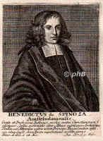 Spinoza, Benedict (Baruch), 1632 - 1677, Amsterdam, Scheveningen, Philosoph., Portrait, KUPFERSTICH:, ohne Adresse