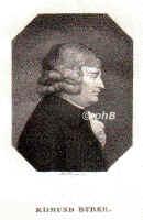 Burke, Edmund, 1729 - 1797, Dublin, Beaconsfield bei London, Englischer Staatsmann, Parlamentsredner u. Schriftsteller (konservativer Kritiker der franzs. Revolution)., Portrait, PUNKTIERSTICH:, Bollinger sc.