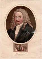 MacLaurin, Colin, 1698 - 1746, , Edinburgh, Schott. Mathematiker (sog. Maclaurinsche Reihe)., Portrait, PUNKTIERSTICH in Farben:, Page sc. 1814.
