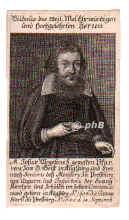 Wegelin, Josua, 1604 - 1640, Augsburg, Preburg, Kirchenliederdichter. 1626 Magister in Tbingen, Pfarrer in Budweiler, 1627 Diakon in Augsburg, 1635 Pfarrer in Pressburg., Portrait, KUPFERSTICH der Zeit:, ohne Adresse