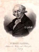 Platner, Ernst, 1744 - 1818, Leipzig, Leipzig, Arzt, Physiologe, Anthropologe, Philosoph. 1770 a.o., 1780 o.Professor der Physiologie u. 1801 der Philosophie in Leipzig., Portrait, LITHOGRAPHIE:, Graff pinx.   M. Knbig lith.