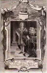 BRANDENBURG-PREUSSEN: Friedrich III., Kurfrst von Brandenburg u. Herzog von Preuen, 1701 als Friedrich I. Knig in Preuen, 1657 - 1713, Knigsberg (Preuen), Berlin, Regent 16881713. ltester (berlebender) Sohn u. Nachfolger des Groen Kurfrsten Friedrich Wilhelm (16201688) aus 1. Ehe mit Luise Henriette von OranienNassau  (16271667); vermhlt 1) 1679 mit Elisabeth Henriette, Landgrfin von HessenKassel  (16611683); 2) 1684 mit Sophie Charlotte, Herzogin von BraunschweigLneburg (16681705); 3) 1708 Herzogin Sophie Luise von MecklenburgSchwerin (16851735).  Krnte sich 1701 zum ersten Knig 