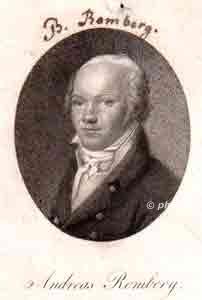 Romberg, Andreas Jacob, 1767 - 1821, Vechta, Gotha, Komponist, Violinist. Bonn, Hamburg, Paris, 1801/15 in Hamburg, seit 1815 Hofkapellmeister in Gotha., Portrait, PUNKTIERSTICH:, (...)