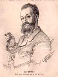 Millcker, Karl, 1842 - 1899, Wien, , Operettenkomponist, Kapellmeister. Wien, Graz, Pest., Portrait, HOLZSTICH:, C. W. Allers del. Hamburg 1882.    Kbg. [Kaesberg] xyl. [1889]