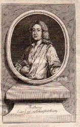 Shaftesbury, Anthony Ashley Cooper, Earl of, 1670 - 1713, London, Neapel, Philosoph. Schriftsteller der Aufklrung, Begrnder der modernen sthetik, Gegner Hobbes', von John Locke erzogen., Portrait, KUPFERSTICH:, Monogrammist:  J.D.P.  sc.