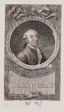 Wessely, Moses, 1737 - 1792, Kopenhagen, , Bankier, Kaufmann, Schriftsteller. Berlin, Hamburg, Freund Lessings und Mendelssohns., Portrait, RADIERUNG:, Ant. Tischbein pinx. –  D. Chodowiecki sc.