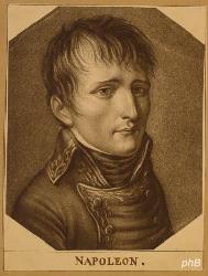 FRANKREICH: Napolon I. (Bonaparte), Kaiser der Franzosen, 1769 - 1821, Ajaccio (Korsika), Sankt Helena, Regent 180415. Sohn des Advokaten u. korsischen Politikers Carlo Maria Buonaparte (174685) u. der Maria Letizia, geb. Ramolini (1749/501836); vermhlt 1) 1796 mit Josphine, verw. de Beauharnais, geb. Tascher de La Pagerie (17631814), 1809 geschieden wegen Kinderlosigkeit, 2) 1810 mit Marie Louise, Erzherzogin von sterreich (17911847), Tochter von Kaiser Franz I., Portrait, , ohne Adresse