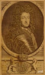 ENGLAND: Wilhelm (William) III. von Oranien, Knig von Grobritannien und Irland, 1650 - 1702, im Haag, London, Regent 16891702. Einziger Sohn von Wilhelm II. von Oranien (16261650) u. Prinzessin Mary Stuart von England (16311660), Tochter von Knig Karl I.; vermhlt 1677 mit Queen Mary II. von England u. Schottland (16621694), lteste Tochter von Knig Jakob II.  1672 Generalstatthalter der Niederlande, 1689 nach der Vertreibung seines Schwiegervaters durch die 