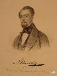 Schwerin-Putzar, Maximilian Heinrich Anton Karl Kurt, Graf von, 1804 - 1872, Boldekow b.Anklam, , Preussischer Staatsmann. Stud. in Heidelberg, Berlin, Referendar in Stettin, Landrat in Anklam, 1842 Dir. des vorpommerschen Landschaftsdepartements, 1848 Minister, Deputierter des Kreises Schlawe zur deutschen Nationalversammlung., Portrait, , P. Brde del. - C. Mittag lith.