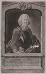 Humbert, Abraham von, 1689 - 1761, Berlin, Berlin, Mathematiker, Geograph, Ingenieur, Preuischer Major. Gouverneur von Memel, 1731 Festungsbaumeister in Stettin, 1737 in Kstrin, 1740 in Berlin., Portrait, SCHABKUNST:, Rosina Matthieu pinx.   I. C. Krger del. 1750.   J. J. Haid sc.