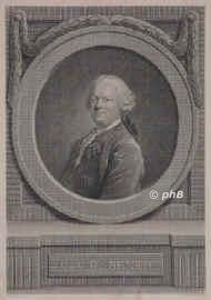 Rabener, Gottlieb Wilhelm, 1714 - 1771, Wachau bei Leipzig, Dresden, Schriftsteller, Satiriker. 1741 Steuerrevisor in Leipzig, seit 1753 in Dresden., Portrait, KUPFERSTICH:, Anton Graff pinx.   I. F. Bause sc.