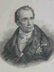 Schn, Heinrich Theodor von, 1773 - 1856, Schreitlauken (Pr.-Litauen), Arnau, Staatsmann. Reg.Prs. in Gumbinnen, Oberprs. in Danzig, Knigsberg, Burggraf von Marienburg. Trat in Opposition zum Berliner Hof., Portrait, KUPFERSTICH:, A. Teichel sc.