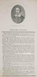 Spenser, Edmund, 1553 - 1599, , , Englischer Dichter., Portrait, KUPFERSTICH:, Vertue pinx.   Audinet sc. 1794.
