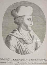 Maffejus Volaterranus, Raph, 1450 - 1521, Florenz, Florenz, [ in Bearbeitung ]  Italienischer Schriftsteller., Portrait, KUPFERSTICH:, deutsch,  18. Jh.