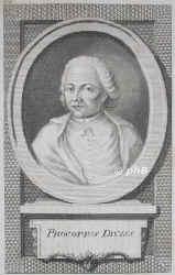 Diviss (Divisch), Procopius, 1696 - 1765, , , Bhm. Mathematiker, Physiker. Erfinder des Blitzableiter (1754 zu Prendiz b. Znaim in Mhren aufgestellt, von Bauern zerstrt; Franklin 1752 in Philadelphia), Konstrukteur musikal. Instrumente., Portrait, KUPFERSTICH:, [Balzer sc. ?]