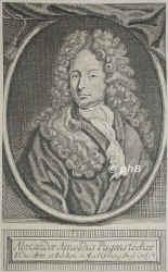 Pagenstecher, Alexander Arnold, 1659 - 1716, Bentheim, , Jurist. Cleve, 1681 Prof. in Steinfurt, 1687 Duisburg, 1696 Grningen., Portrait, KUPFERSTICH der Zeit:, ohne Adresse