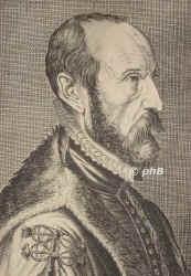Ortelius, Abraham, 1527 - 1598, Antwerpen, Antwerpen, Kartograph, Geograph, Archologe, Tourist, Numismatiker. Antwerpen., Portrait, KUPFERSTICH:, Esme de Boulonois fecit.
