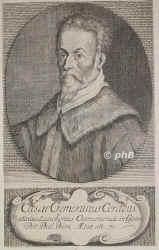 Cremonini, Cesare, 1550 - 1631, Cento (Prov Ferrara), Padua, Italienischer Philosoph.1578 Professor der Naturphilosophie in Ferrara, seit 1590 Prof. der Philosophie in Padua. Freund von Galileo Galilei., Portrait, KUPFERSTICH:, [Joh. Georg Mentzel sc.]