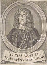 Oates, Titus, 1619 - 1705, , , Englischer Abenteurer, Theologe., Portrait, KUPFERSTICH:, Cor. Nico. Schurts sc.
