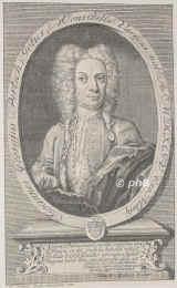 Pertsch, Johann Georg d.J., 1694 - 1754, Wunsiedel, Helmstedt, Jurist, Kirchenhistoriker. Gera, Bayreuth, Jena, 1732 Stadtsyndikus zu Hildesheim, Hofgerichtsassessor in Hannove und Wolfenbttel, 1743 Prof. in Helmstedt., Portrait, KUPFERSTICH / RADIERUNG:, C. Fritzsch sc. Hamburgi 1731.