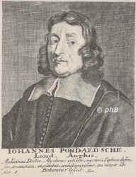 Pordage (Pordaedsche), John, 1607 - 1681, London, London, Englischer anglikan. Theologe, Mystiker, Astrologe u. Alchimist (Anhnger von Jacob Bhme) auch Arzt. 1644 Kaplan in Reading, 164754 Pfarrer von Bradfield (Berkshire), Portrait, KUPFERSTICH der Zeit:, ohne Adresse [1725]