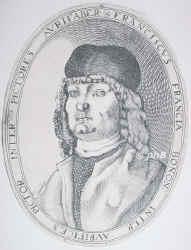 Raibolini, Francesco (di Marco di Giacomo), gen. Francia, um 1450/53 - 1517, Bologna, Bologna, Italienischer Maler, Goldschmied und Medailleur in Bologna. Lehrer des Kupferstechers Marcantonio Raimondi. Freund Raffaels., Portrait, KUPFERSTICH:, Monogrammist:  S.F. (?)