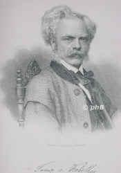 Kobell, Franz von, 1803 - 1882, , , Mineraloge, Chemiker, Dichter., Portrait, STAHLSTICH:, A. Weger sc.