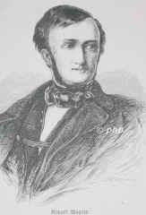 Wagner, Richard, 1813 - 1883, Leipzig, Venedig, Komponist. Leipzig, Wrzburg, Musikdirektor des Theaters in Magdeburg, Knigsberg und Riga, Dresden, Weimar, Zrich, Wien, Biebrich, Mnchen, Bayreuth., Portrait, HOLZSTICH:, ohne Adresse [1853]