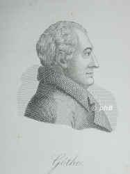 Goethe, Johann Wolfgang (1782 von), 1749 - 1832, Frankfurt am Main, Weimar, Dichter und Naturforscher, 1776 sachsenweimar. Geh.Legationsrat u. 1779 Geh.Rat u. Staatsminister., Portrait, RADIERUNG mit Aquatinta:, schwedisch, um 1820