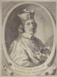 Aquaviva, Ottavio d', 1560 - 1612, , , Sohn des Herzogs von Adria (Rovigo), majordome of Papst Gregor XIV. Kardinal 1591., Portrait, KUPFERSTICH:, Jac. Piccino sc. Venetijs 1657