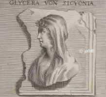 Glycera von Sicyonia,   - , , , Malerin (hs. bez.) ....)[ in Bearbeitung ], Portrait, KUPFERSTICH:, [Houbraken sc.]