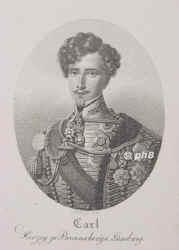 BRAUNSCHWEIG-LNEBURG: Karl III., Herzog von Braunschweig, 1804 - 1873, Braunschweig, Genf, Regent 181530. lterer Sohn von Herzog Friedrich Wilhelm, der 