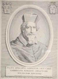 Gabrielli, Giulio,  - 1677, , , Kardinal 1641. Cleric of the Apostolic Chamber., Portrait, KUPFERSTICH:, Jo. M. Morandi pinx.   Jos. Testana del. et sc.