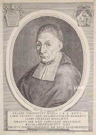 PAPST: Benedict XIII. (Pietro Francesco Orsini), , 1649 - 1730, Gravina (Prov Bari), Rom, Regent 172430. 1667 Dominikaner, 1672 Kardinal, 1675 Erzbischof von Manfredonia, 1680 von Cesena, 1686 von Benevent, 1724 Papst., Portrait, KUPFERSTICH:, Dom. de Rubeis exc.