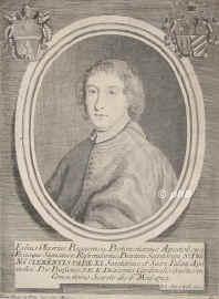 Olivieri, Fabio,   - 1738, , , Kardinal 1715. Secretary of Briefs of the Princes, proprefect of the Apostolic Palace., Portrait, KUPFERSTICH:, J. Chr. Kolb exc.