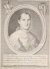 Guadagni, Giovanni Antonio,   - 1759, , , Karmeliter (O.C.D.), Bischof von Arezzo. Kardinal 1731. Jansenist., Portrait, KUPFERSTICH:, Petrus Nelli del.   Roccus Pozzi sc.