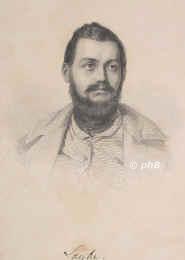 Laube, Heinrich Rudolf Constanz, 1806 - 1884, Sprottau (Schlesien), Wien, Schriftsteller, Dramaturg, Journalist. Vertreter des 