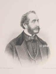 Gramont, Ant. Alfr. Agnor, Duc de, 1819 - 1880, , , Franzsischer Gesandter in Cassel 1851, in Stuttgart 1852, in Turin, Rom, Wien. 1870 Auenminister., Portrait, STAHLSTICH:, Weger sc.