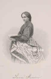 Mancini, Laura Beatrice M. Oliva, 1821 - 1869, Neapel, Fiesole, Italienische Dichterin., Portrait, STAHLSTICH:, Weger sc.