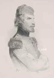 Lamoricire, Christophe Lon Louis Juchault de, 1806 - 1865, Nantes, , Franzsischer General. 1830 in Algerien, 1840 Gouverneur der Provinz Oran, 1847 an der Expedition gegen Abd el Kader beteiligt, 1848 Oberbefehlshaber der Nationalgarde, kommandierte den Angriff gegen die Barrikaden, unter Cavaignac Kriegsminister, 1860 Kommandeur der ppstlichen Armee., Portrait, STAHLSTICH:, A. Duncan sc.