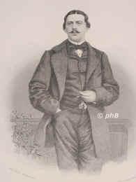 Bayer, Robert von (pseud. Robert Byr), 1835 - 1902, Bregenz, , Schriftsteller. Wien, Prag., Portrait, STAHLSTICH:, Weger sc. [um 1850]