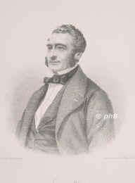 Pereire, Isaac, 1806 - , , , Bankier in Paris. Begründete mit seinem Bruder Emile Banken und Eisenbahnen., Portrait, STAHLSTICH:, Weger sc.