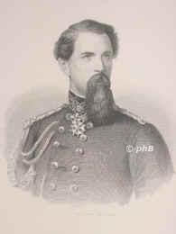 Cialdini, Enrico, 1813 - 1892, , , Italienischer General. Gesandter in Madrid und Paris., Portrait, STAHLSTICH:, Weger sc.