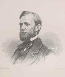 Baird, Spencer Fullerton, 1823 - 1887, Reading (Pennsylvanien), Woodshole (Massachusetts), Amerikan. Naturforscher, Ornithologe, Ichthyologe. 1846 Professor, 1878 erster Sekretr an der Smithsonian Institution, 1871 Kommissar fr Fische u. Fischereien in den Vereinigten Staaten., Portrait, STAHLSTICH:, Weger sc.