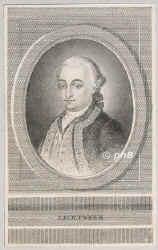 Lichtwer, Magnus Gotfried, 1719 - 1783, Wurzen, Halberstadt, Jurist u. Fabeldichter. 1752 preuischer Regierungsrat in Halberstadt, 1763 Kriminal- u. Konsistorialra., Portrait, KUPFERSTICH:, ohne Knstleradresse, um 1820