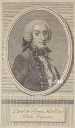 Forges Maillard, Paul de (nee Croisir ?), 1696 - , , , poete franc [ in Bearbeitung ], Portrait, KUPFERSTICH der Zeit:, ohne Adresse