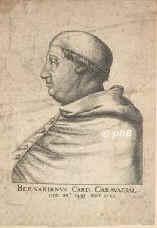 Carvajal, Bernardino Lopez de,   - 1522, , , Bischof von Cartagena, Spanien. Kardinal 1493, abgesetzt und exkomuniziert von Papst Julius II. (1511), reinstalliert von Papst Leo X. (1513)., Portrait, KUPFERSTICH:, Monogrammist: f.v.w.f.  (V.W.fec. ?)