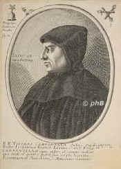 Campanella, Tommaso, 1568 - 1639, Stilo (Kalabrien), Paris, Italienischer Philosoph u. utopistischer Schriftsteller, Astrologe und Magier. 1583 Dominikaner. 27 Jahre lang Gefangener der span. Regierung in Neapel, wurde 7mal gefoltert, anschlieend noch 3 Jahre in Rom in Haft. 1634 Flucht nach Frankreich. Berhmte Jugendschrift 