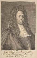 Sylvestris, Camillus, 1645 - 1719, Padua, , Archäologe, Numismatiker. Senator in Rovigo, Grenzinspektor., Portrait, KUPFERSTICH:, [Bernigeroth sc.]